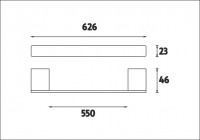 Držák na ručníky NIMCO KIBO 626 mm, chrom   Ki14061-26